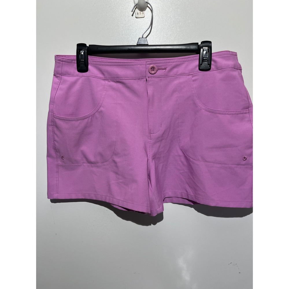 Loco Skailz Womens Purple Performance Fishing Shorts Size L Stretch Activewear